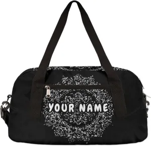Mandala Flower Personalized Kids Duffel Bag for Girls Boys, Mandala Debris Custom Name Dance Bag Overnight Small Duffel Bag Carry On Weekend Sports Travel Bag for School Practice Gymnastics Ballet