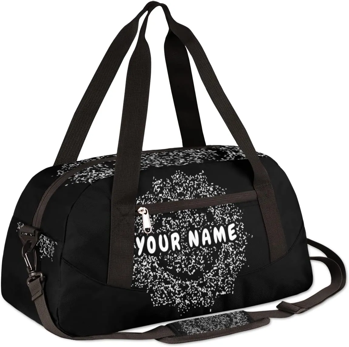 Mandala Flower Personalized Kids Duffel Bag for Girls Boys, Mandala Debris Custom Name Dance Bag Overnight Small Duffel Bag Carry On Weekend Sports Travel Bag for School Practice Gymnastics Ballet