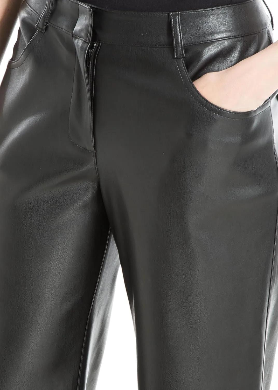 Max Studio Women's Fuax Leatherette Pant