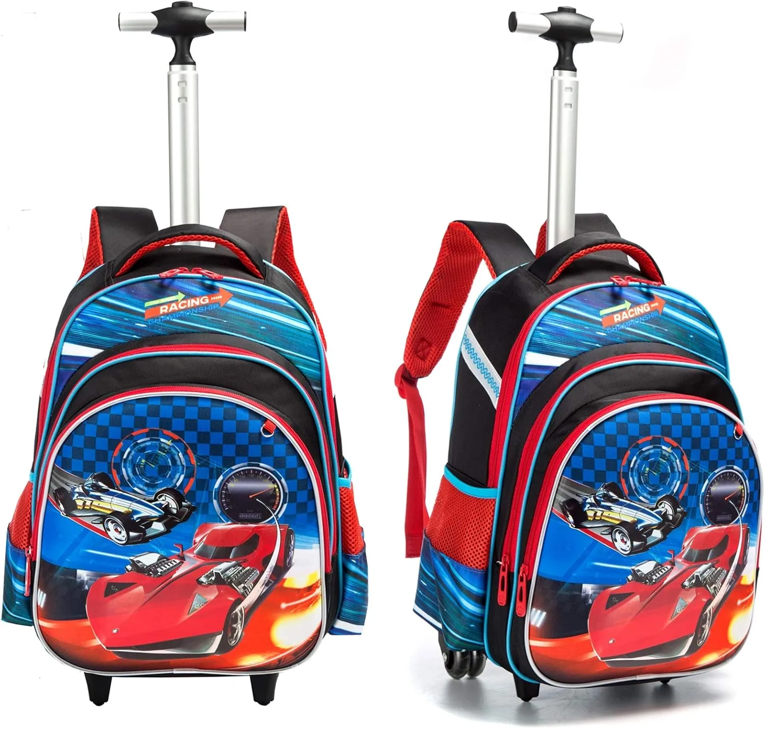Meetbelify 3Pcs Rolling Backpack for Boys,School Backpack with Wheels for Boys
