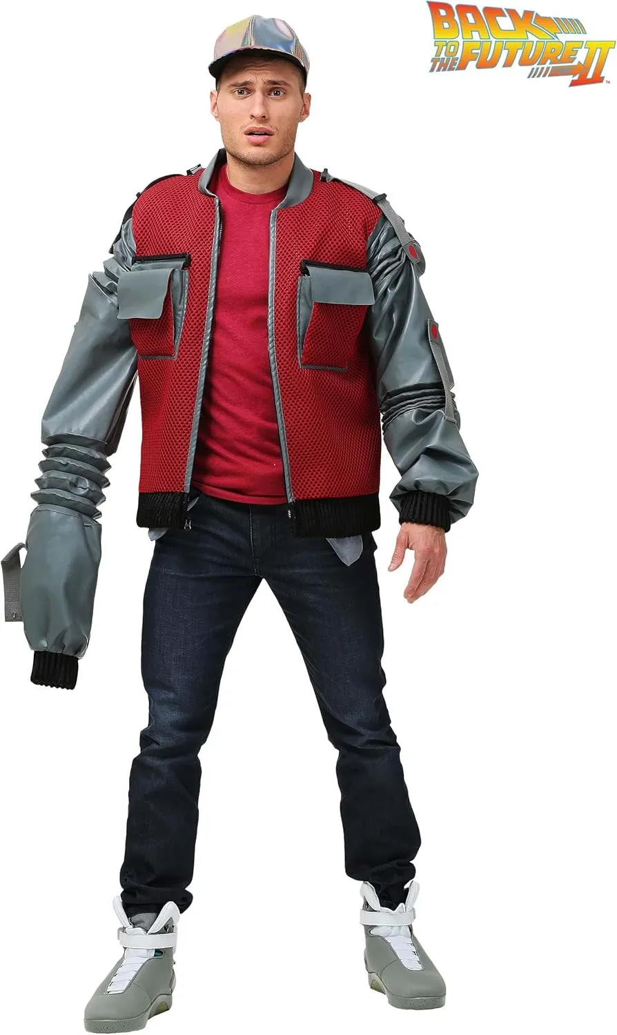 Men's Back to the Future Jacket Authentic Marty McFly Adult Costume Jacket