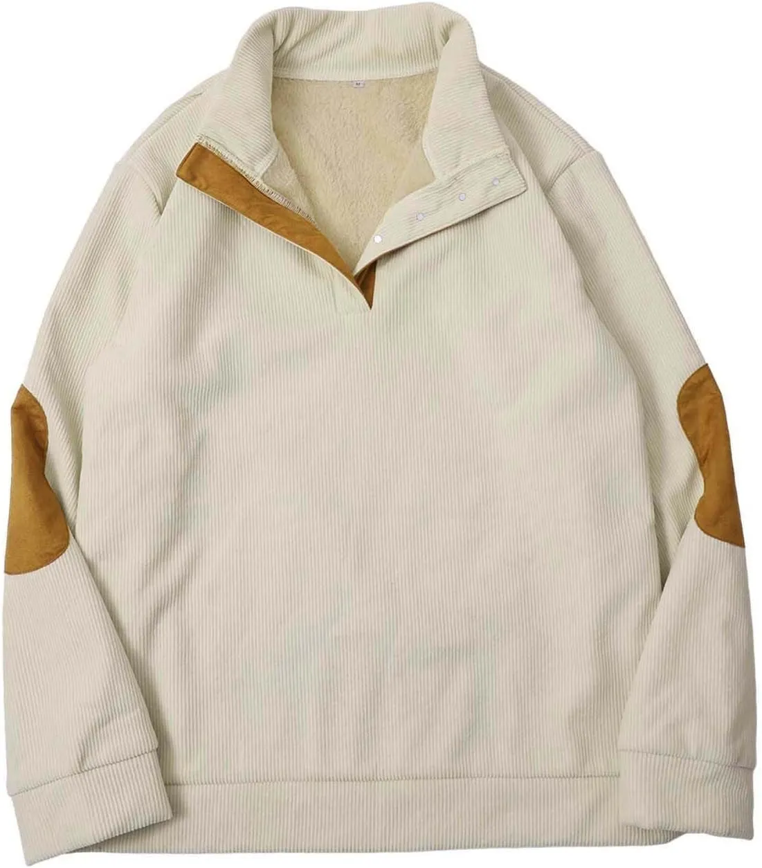 Men's Cashmere Long Sleeve Sweatshirt Warm Cuff Patch Long Sleeve Sweatshirt Top Men's Western Aztec Ethnic Print