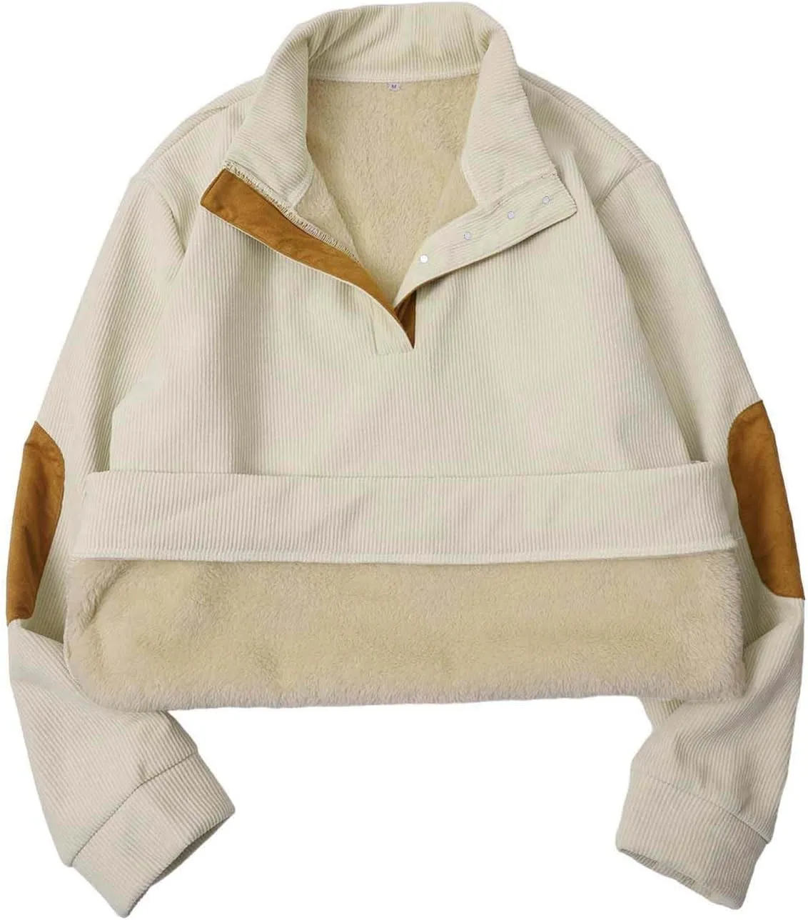 Men's Cashmere Long Sleeve Sweatshirt Warm Cuff Patch Long Sleeve Sweatshirt Top Men's Western Aztec Ethnic Print