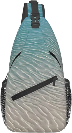 Men's Cross Chest Bag Diagonally (Clear Sea Water), Crossbody Shoulder Bag Travel Hiking Daypack for Women