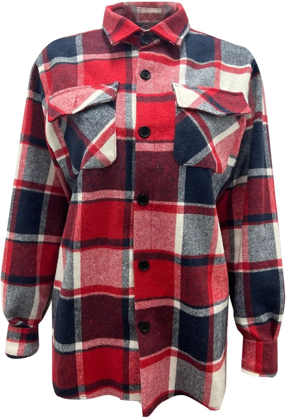 Men's Flannel Jackets Sweater Sweater Button Color with Plush Block Turtleneck Men's Soft Warm Coat for Men with
