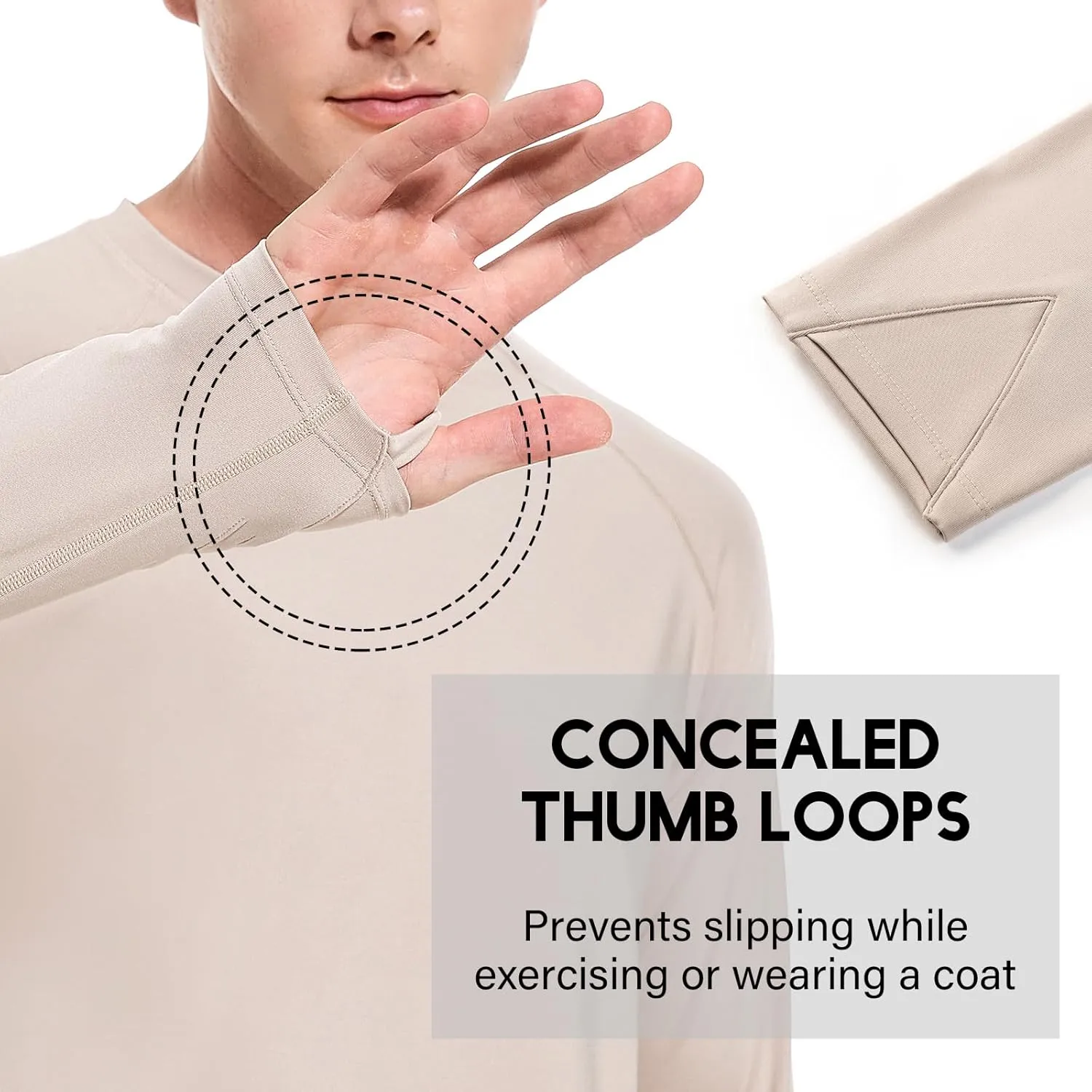 Men's Fleece Lined Thermal Shirts Midweight Crew/Mock Neck Base Layer Long Sleeve Top Cold Weather Workout