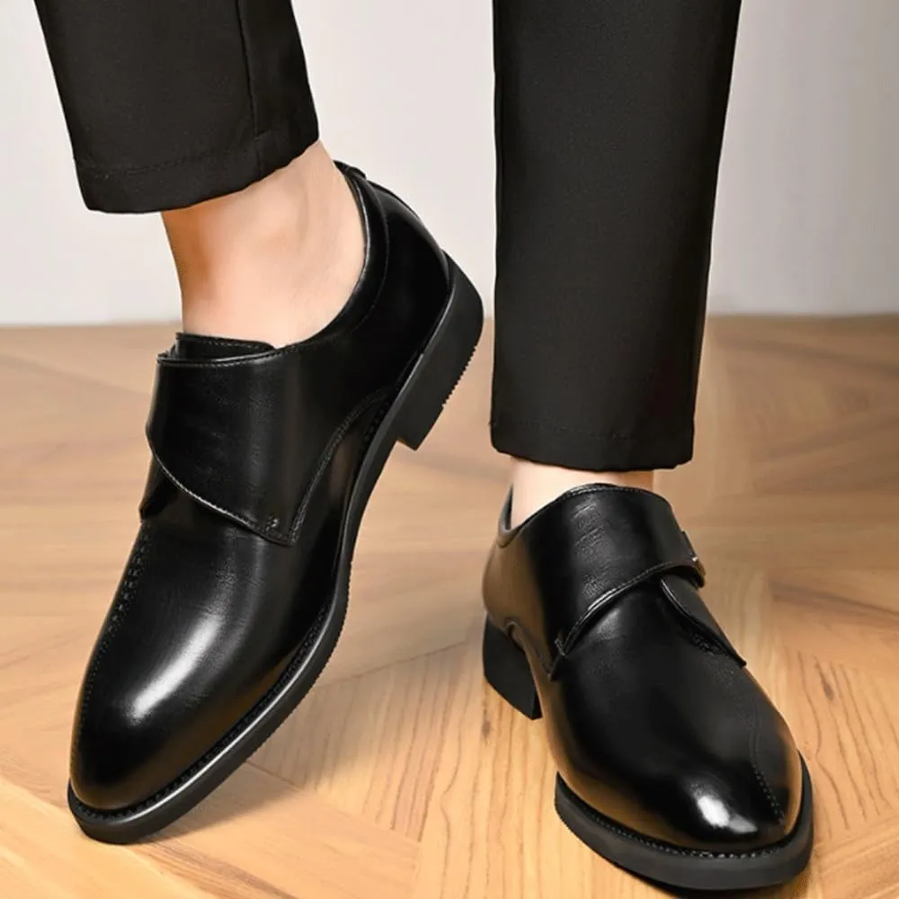 Mens Formal Shoes Faux Leather Slip On Round Toe Non Slip Classic Party Wedding Comfortable
