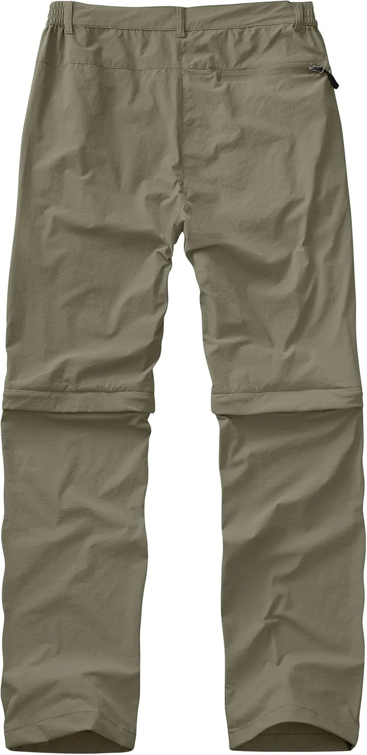 Mens Hiking Pants Convertible Quick Dry Zip Off Fishing Travel Safari Pants