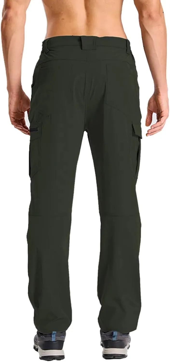 Mens Lightweight Hiking Cargo Pants Quick Dry Waterproof Travel Fishing Climbing Outdoor Tactical Work Pants for Men