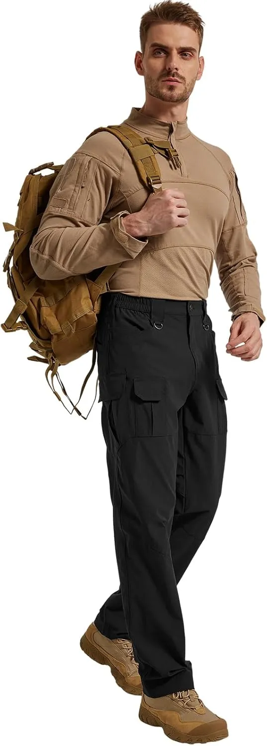 Men's Quick Dry Cargo Pants Water Resistant Tactical Pants Lightweight Stretch Outdoor Work Hiking Pants