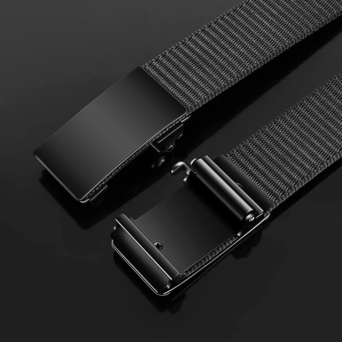 Men's Ratchet Web Belt with 1.3 inch Nylon Automatic Buckle for Casual Wear