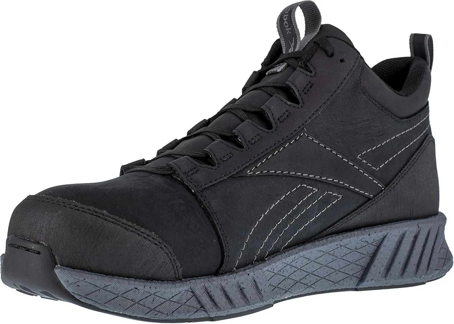 Men's Rb4302 Fusion Formidable Safety Composite Toe Athletic Work Mid Cut Shoe Black and Grey Industrial & Construction Boot