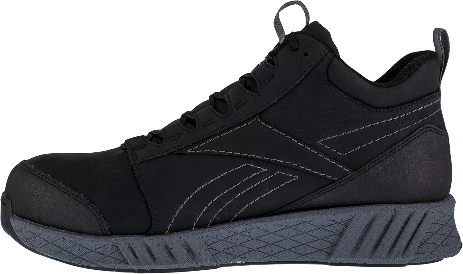Men's Rb4302 Fusion Formidable Safety Composite Toe Athletic Work Mid Cut Shoe Black and Grey Industrial & Construction Boot