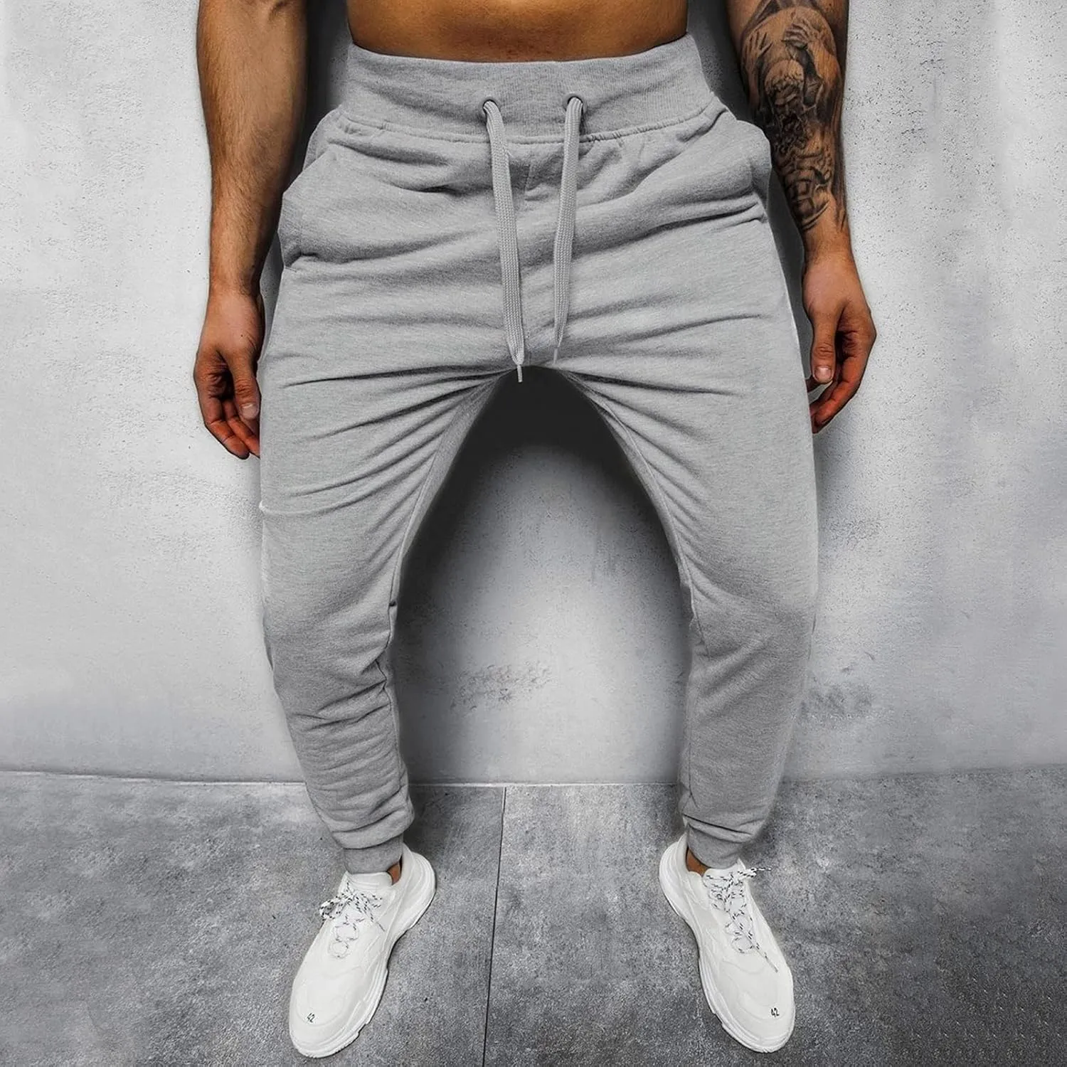Mens Sweatpants Tapered and Color Trousers Leisure Women Solid Mens Hiking Outwork Pants Joggers Tactical Sweatpants
