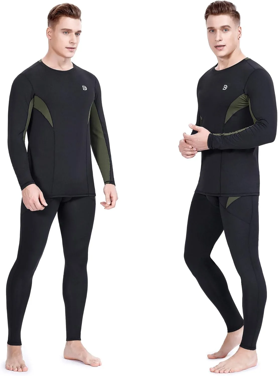Men's Thermal Underwear Fleece Lined Performance Fleece Tactical Sports Shapewear Thermal Set