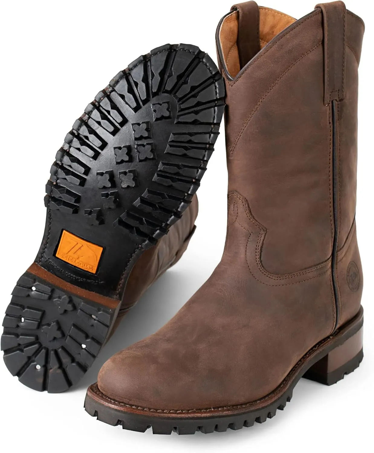 Men's Track Sole Leather Roper Boot Style 1000