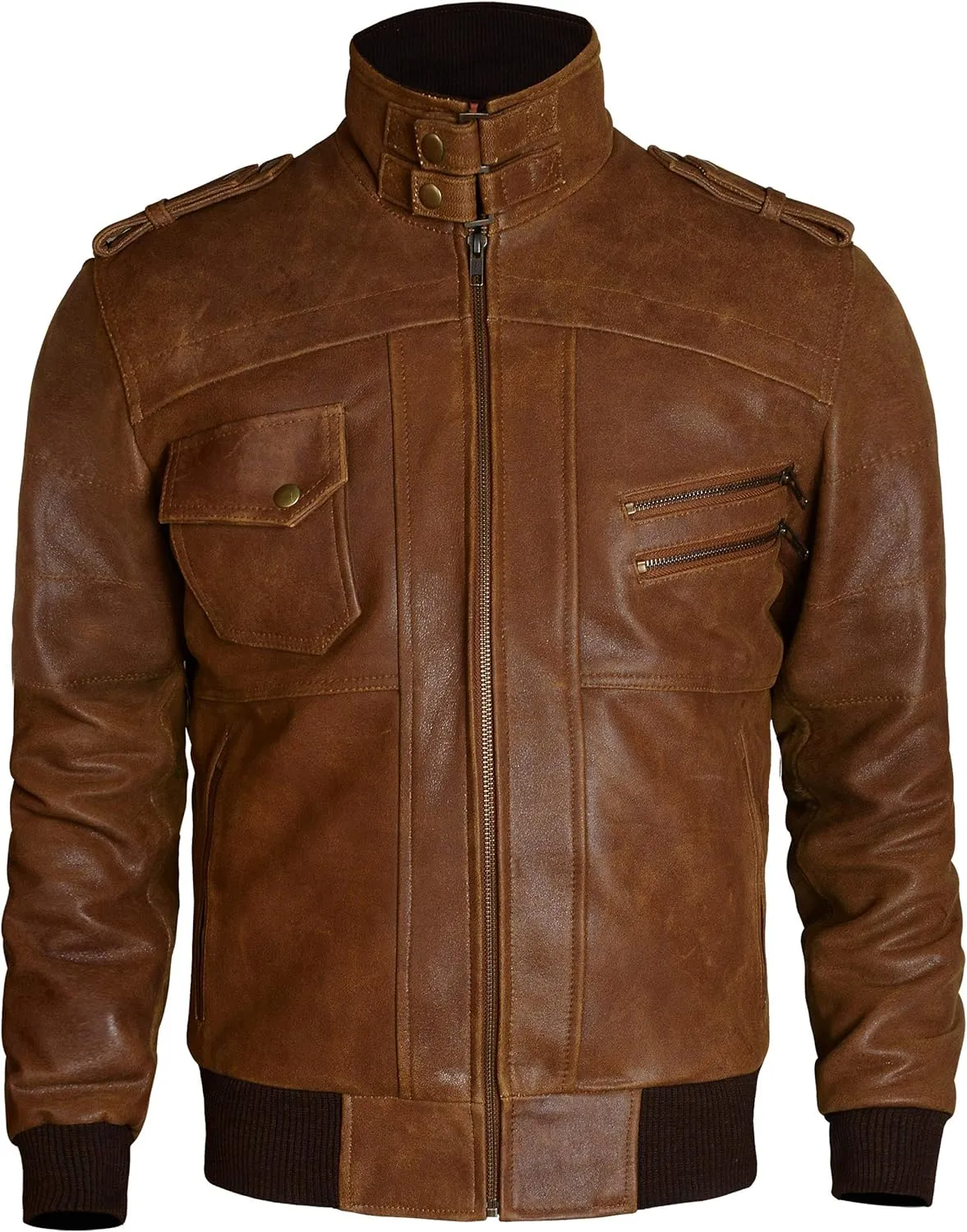 Mens Vintage Motorcycle Retro Biker Style Fashion Leather Outerwear Jacket Collection