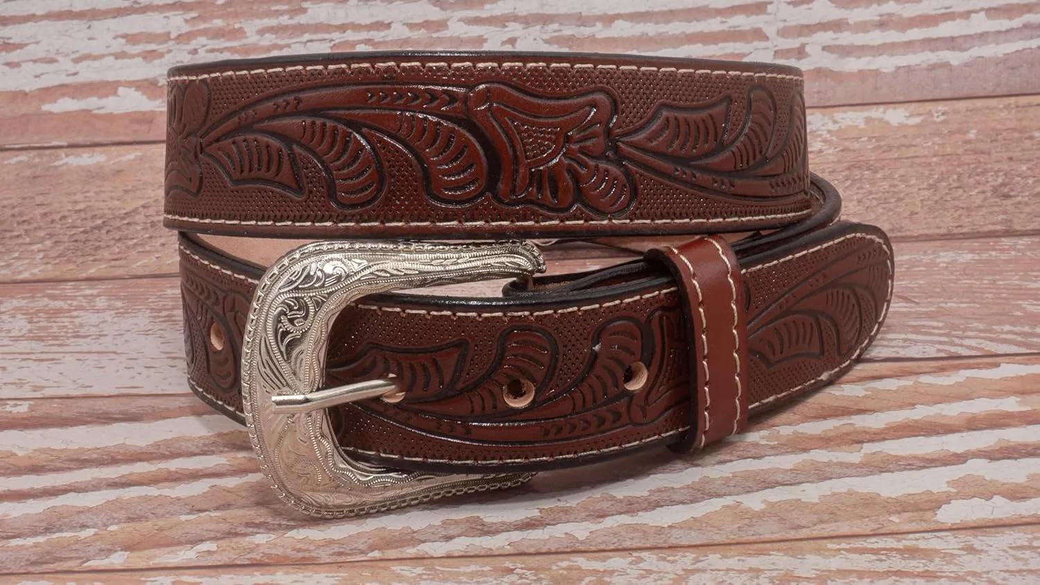 Men's Western Belt Cowboy Belt for Texas Men Country Style Fajas Vaqueras para Hombre Genuine Leather