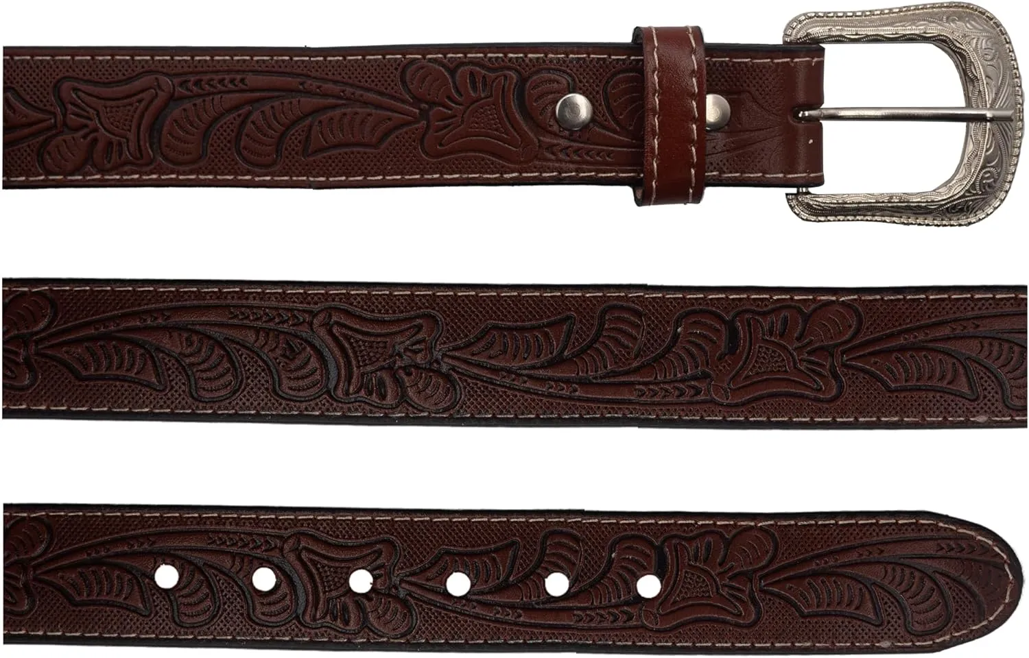 Men's Western Belt Cowboy Belt for Texas Men Country Style Fajas Vaqueras para Hombre Genuine Leather