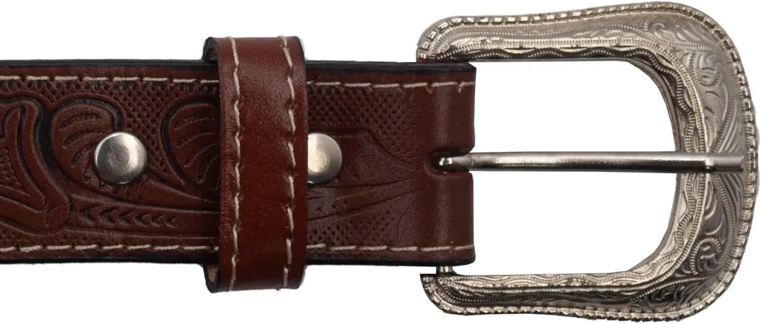 Men's Western Belt Cowboy Belt for Texas Men Country Style Fajas Vaqueras para Hombre Genuine Leather
