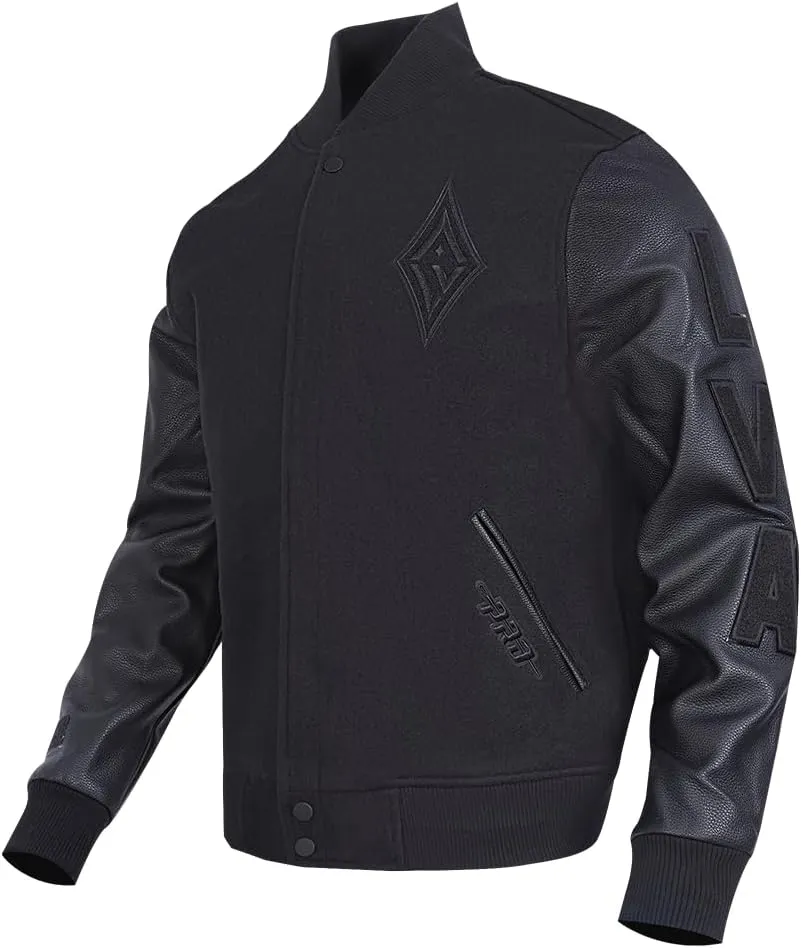 Mens WNBA Classic Triple Black Varsity Jacket