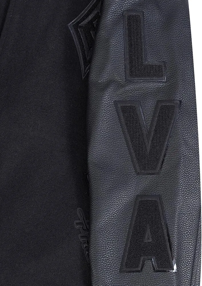 Mens WNBA Classic Triple Black Varsity Jacket