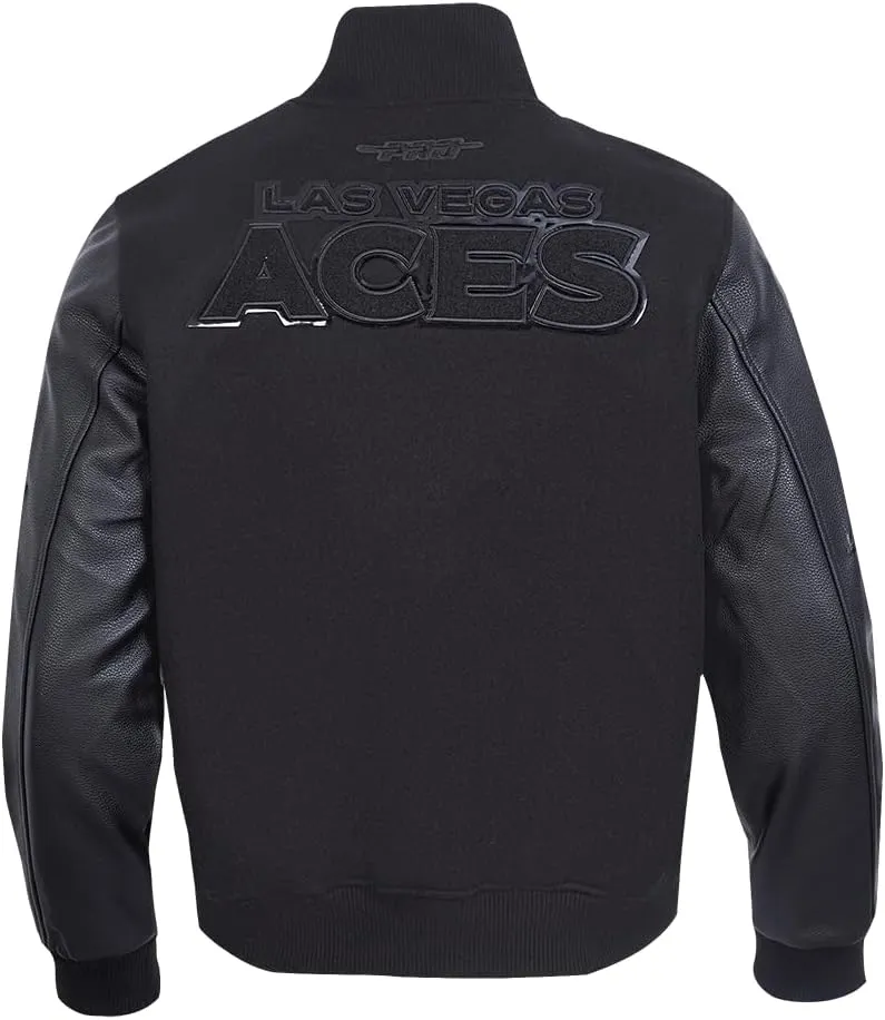 Mens WNBA Classic Triple Black Varsity Jacket