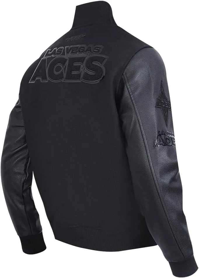 Mens WNBA Classic Triple Black Varsity Jacket