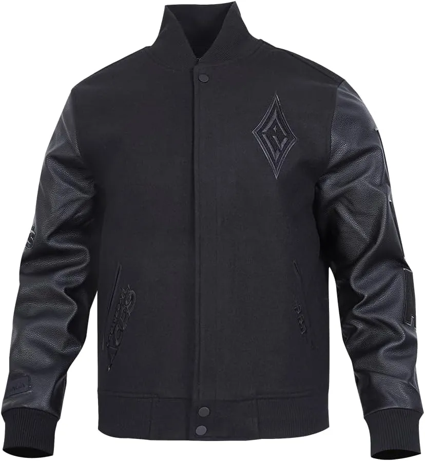Mens WNBA Classic Triple Black Varsity Jacket