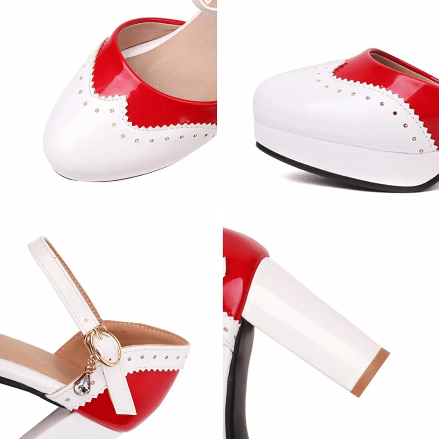 MEOTINA Cute Bow Heels Mary Janes Shoes Women Dress Platform Strappy High Heels Kawaii Shoes
