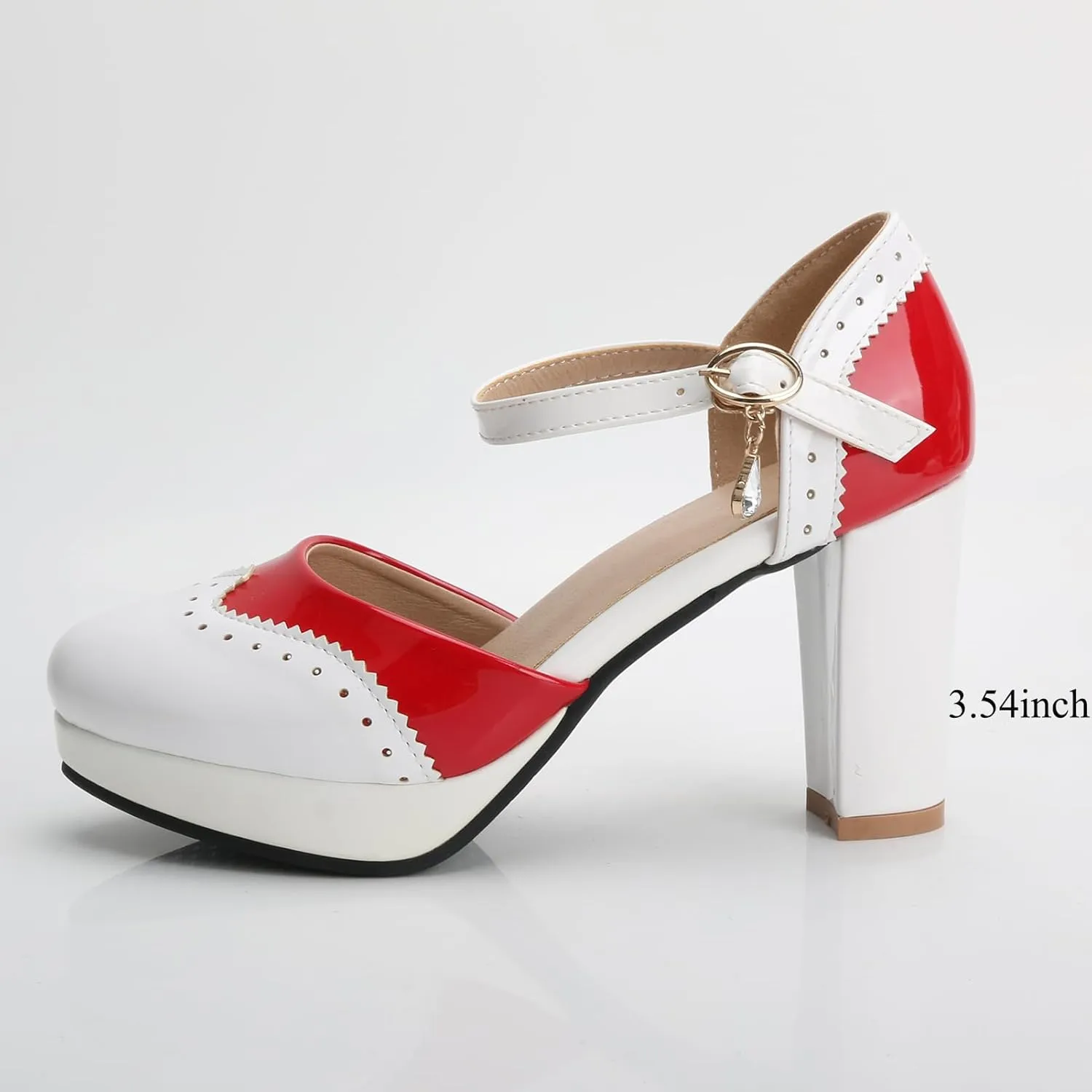 MEOTINA Cute Bow Heels Mary Janes Shoes Women Dress Platform Strappy High Heels Kawaii Shoes