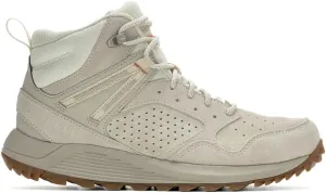 Merrell Women's Wildwood Mid Leather Waterproof Hiking Boot, Off-White, 5