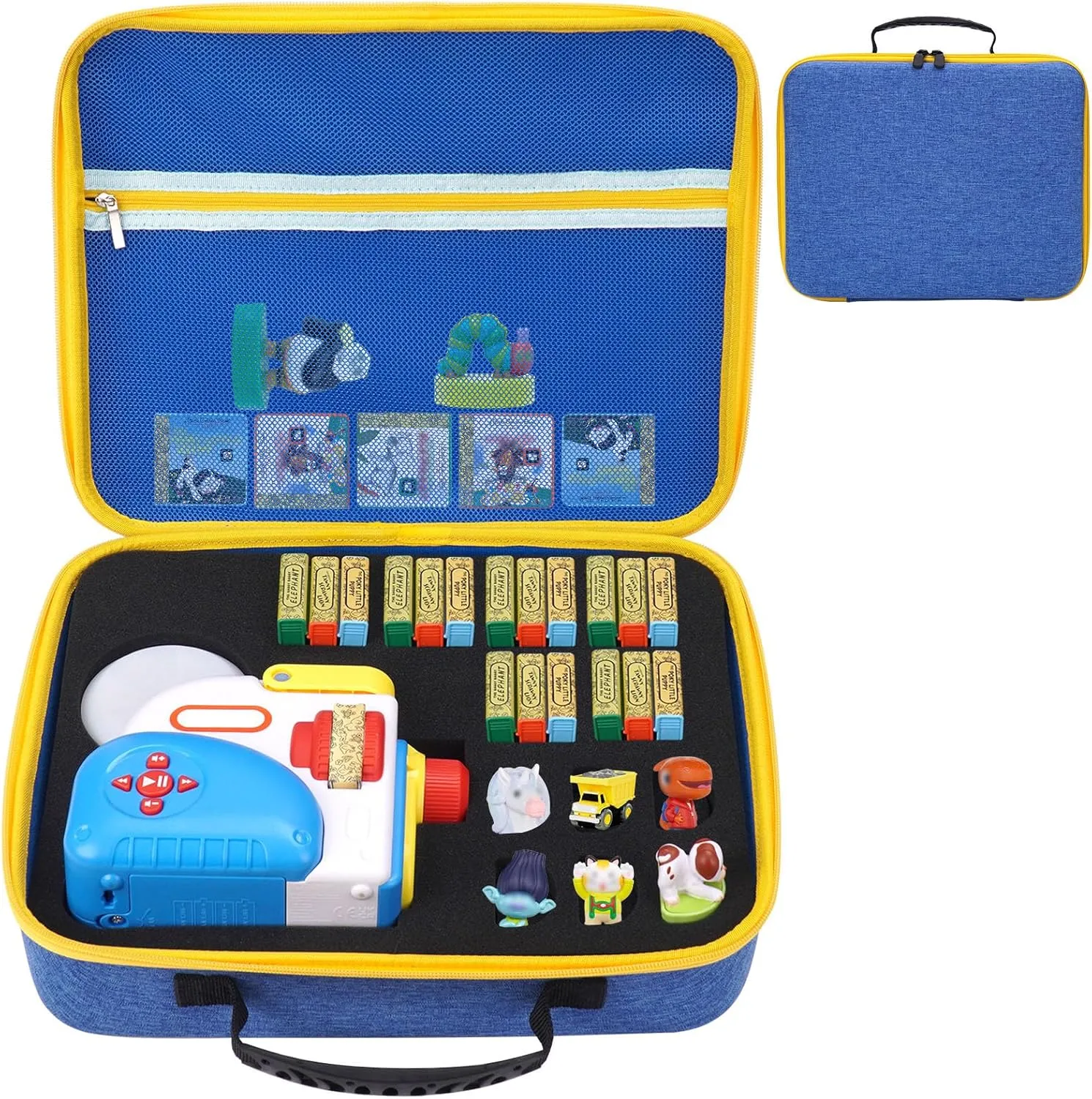 MGZNMTY Storage Case Compatible with Little Tikes Story Dream Machine Books for Kids, Storybook Projector Audio Play and Character Collection Toddler Toys Gifts Travel Box (Only Case) (Blue)