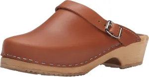 MIA Shoes Alma Womens Leather Clogs with Heels