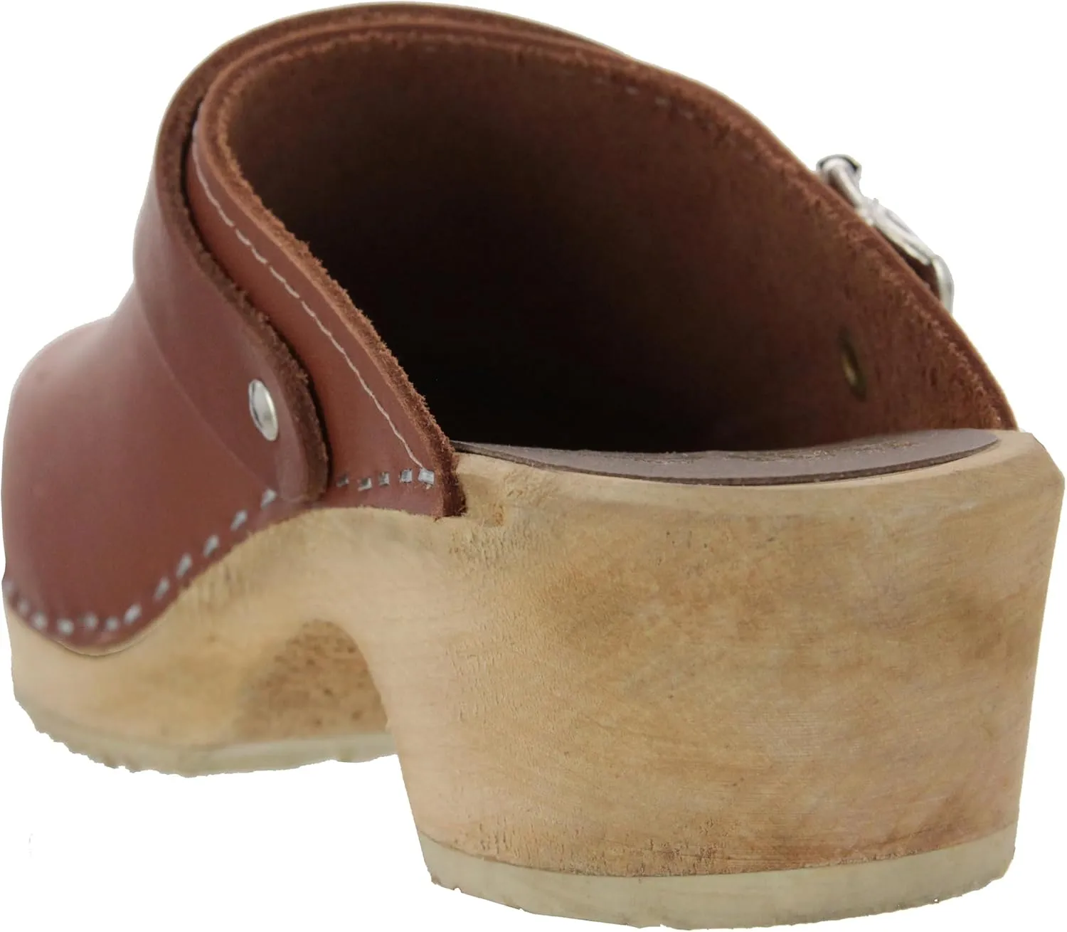 MIA Shoes Alma Womens Leather Clogs with Heels