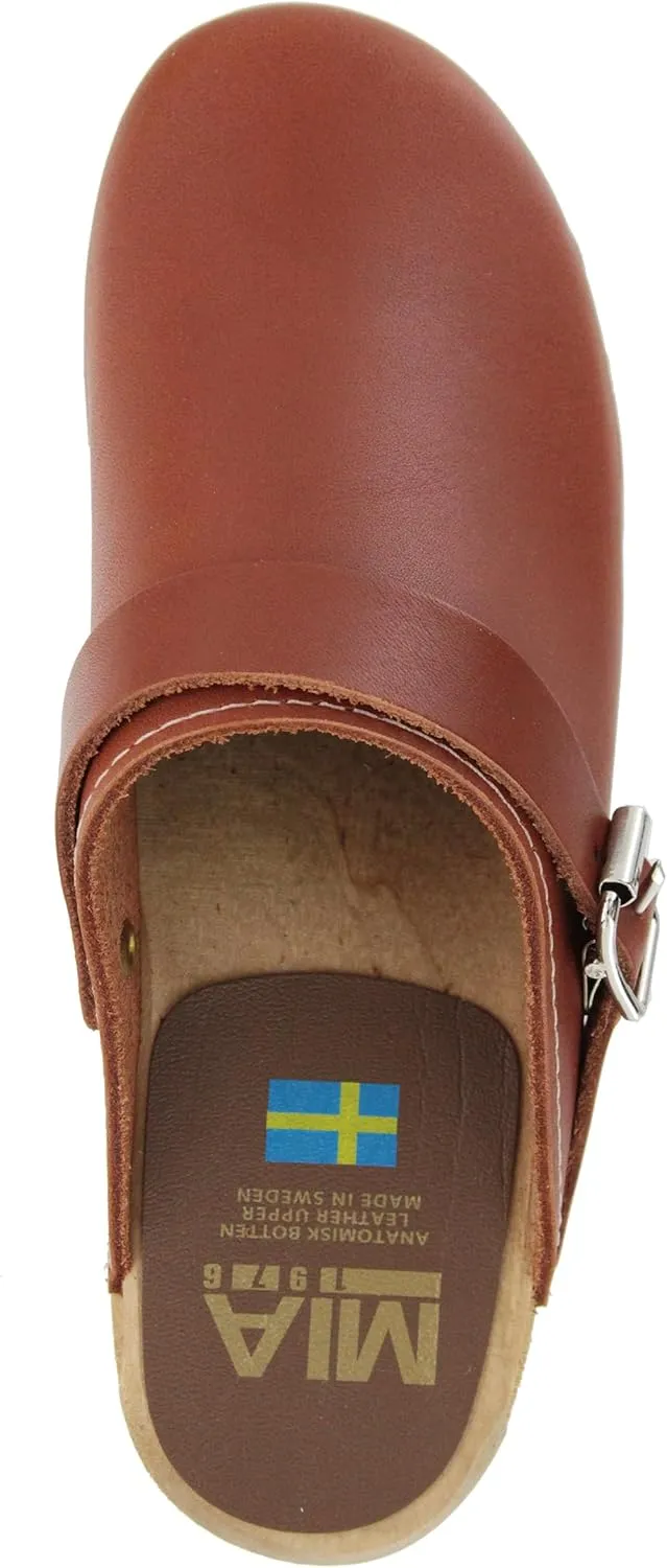 MIA Shoes Alma Womens Leather Clogs with Heels
