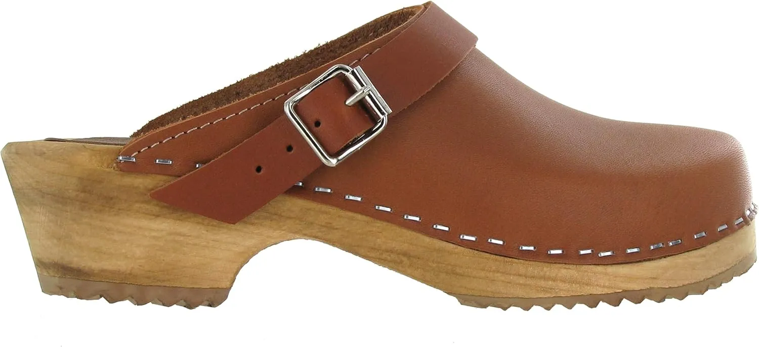 MIA Shoes Alma Womens Leather Clogs with Heels