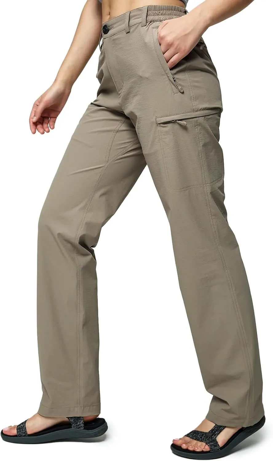 MIER Women's Quick Dry Cargo Pants Lightweight Tactical Hiking Pants with 6 Pockets, Stretchy and Water-Resistant