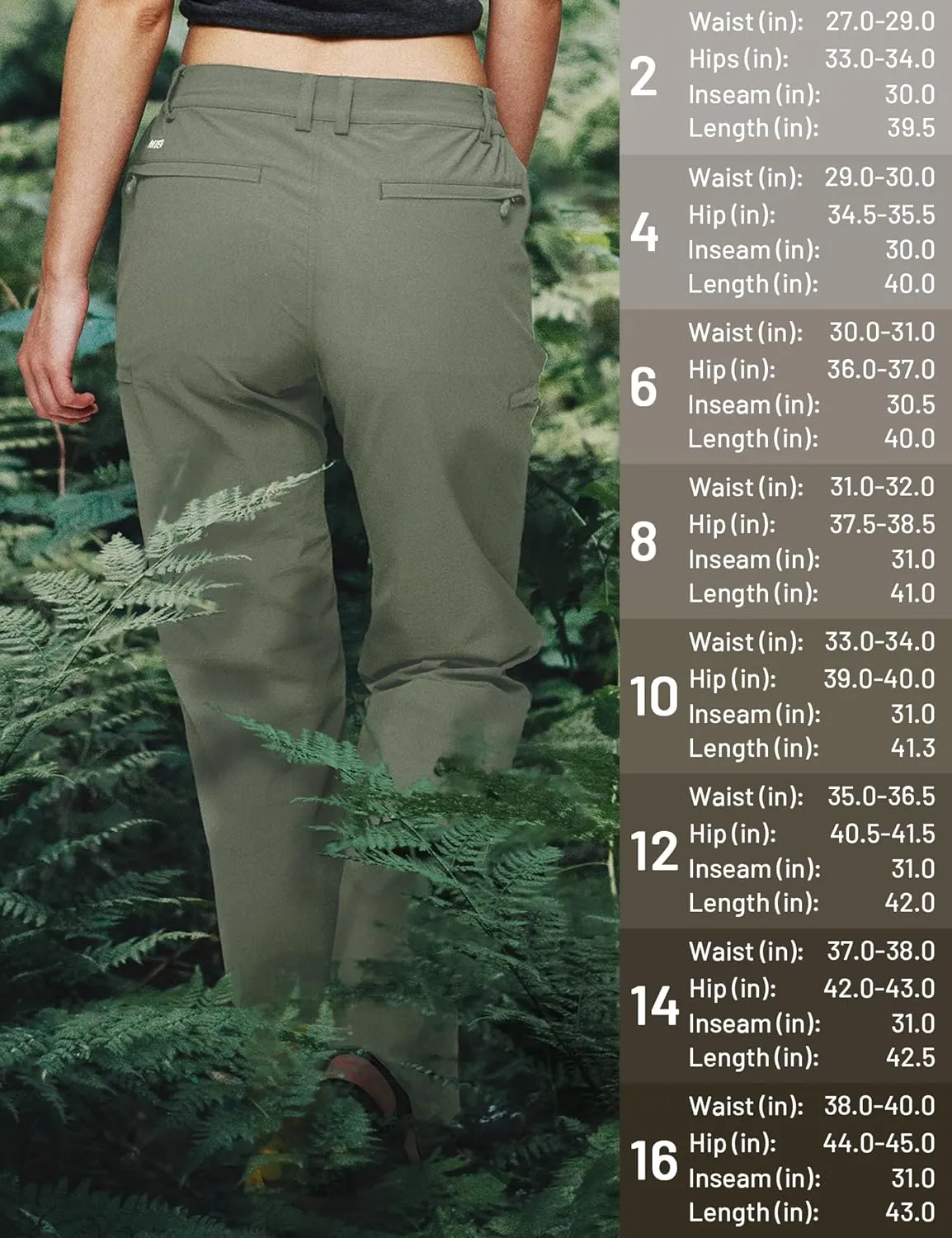 MIER Women's Quick Dry Cargo Pants Lightweight Tactical Hiking Pants with 6 Pockets, Stretchy and Water-Resistant