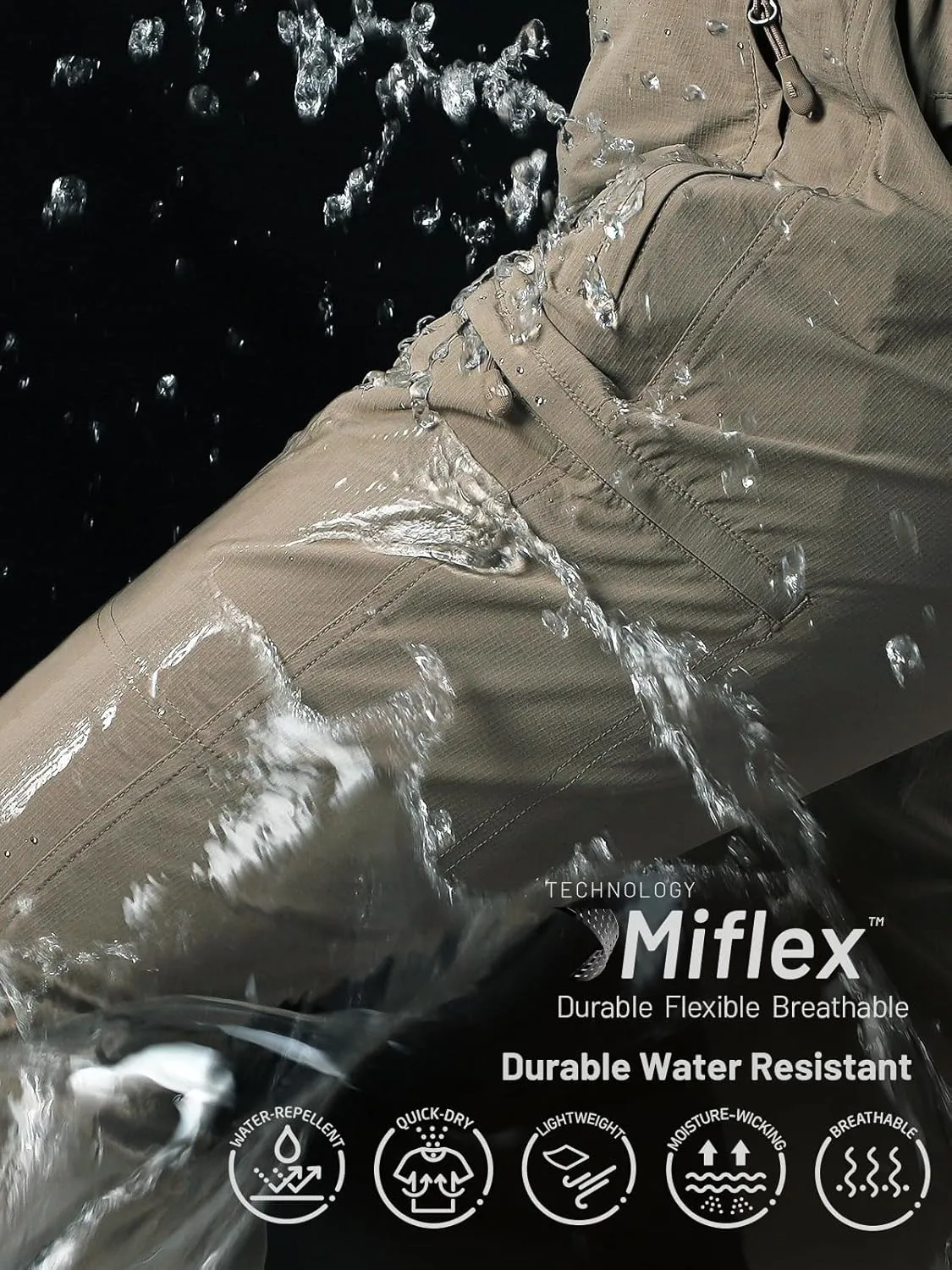 MIER Women's Quick Dry Cargo Pants Lightweight Tactical Hiking Pants with 6 Pockets, Stretchy and Water-Resistant