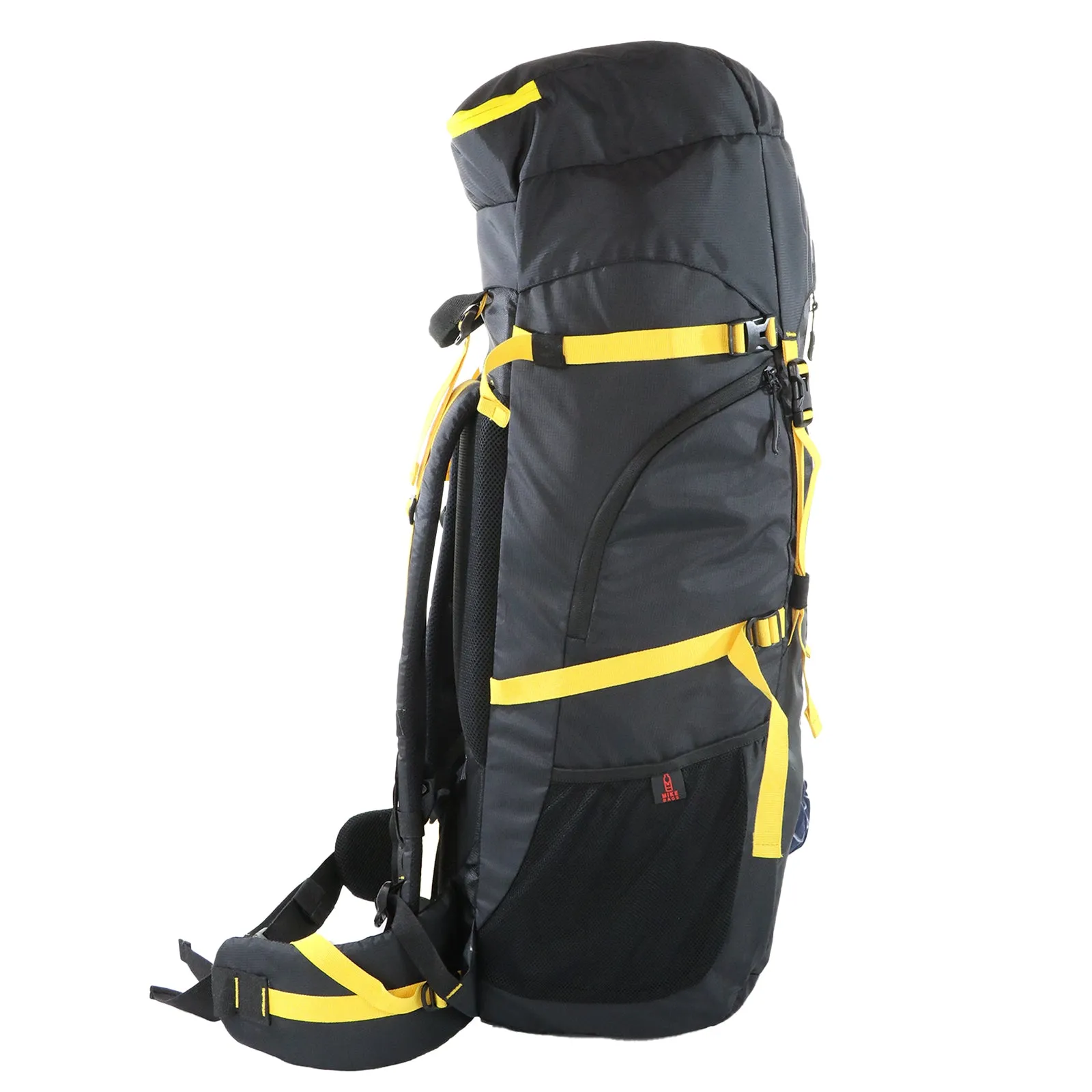 Mike Adventure 60L Trekking Backpack - Black and Yellow