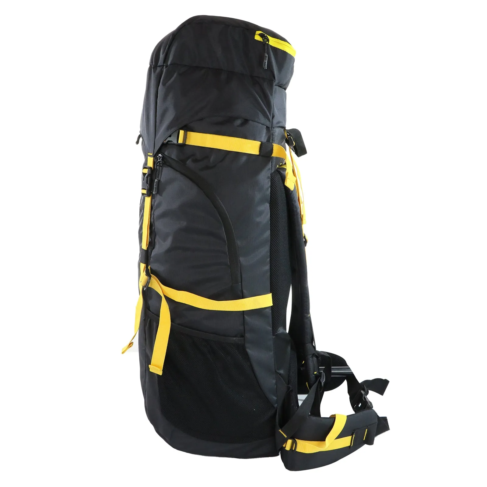 Mike Adventure 60L Trekking Backpack - Black and Yellow