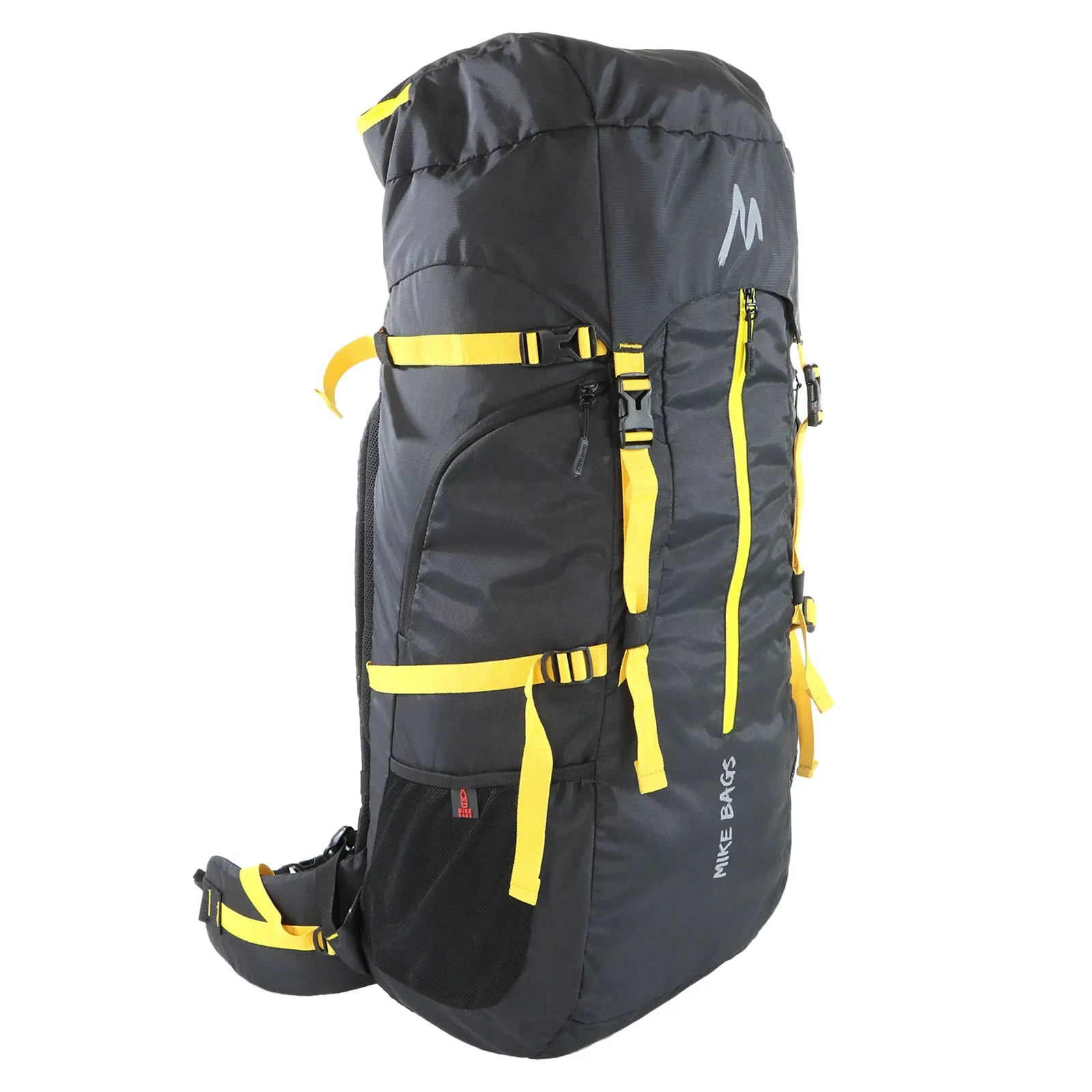 Mike Adventure 60L Trekking Backpack - Black and Yellow