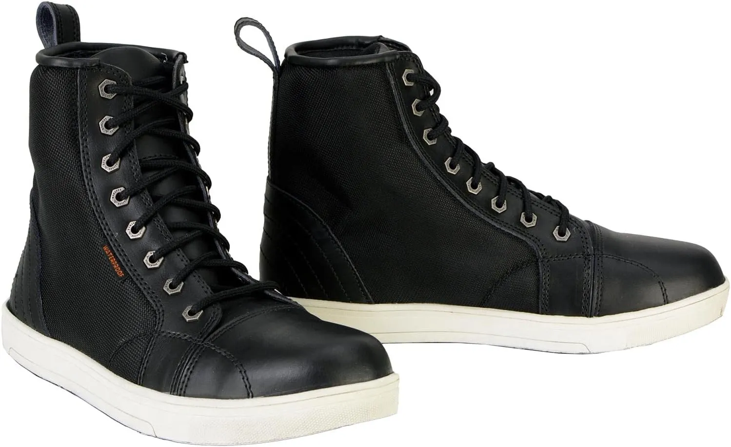 Milwaukee Leather Men's Motorcycle Reinforced Street Biker Casual Riding Shoes Leather Suede Canvas - 15