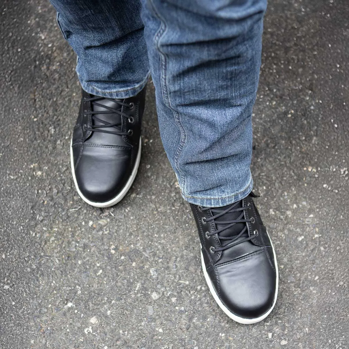 Milwaukee Leather Men's Motorcycle Reinforced Street Biker Casual Riding Shoes Leather Suede Canvas - 15