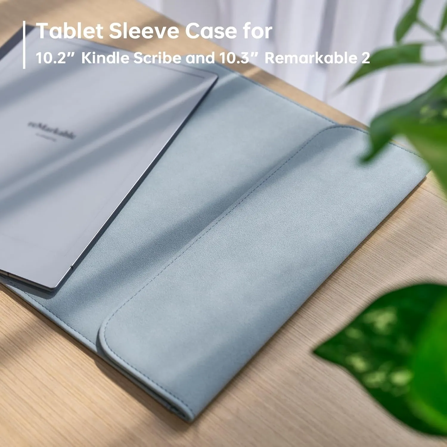 Minimalistic Protective Case - (Magnetic Closure, Scratch-Resistant, Water-Resistant,Pen Holder Design) Tablet Sleeve Case for 10.2" Tablet Device and 10.3" Remarkable 2. (Sky Blue)