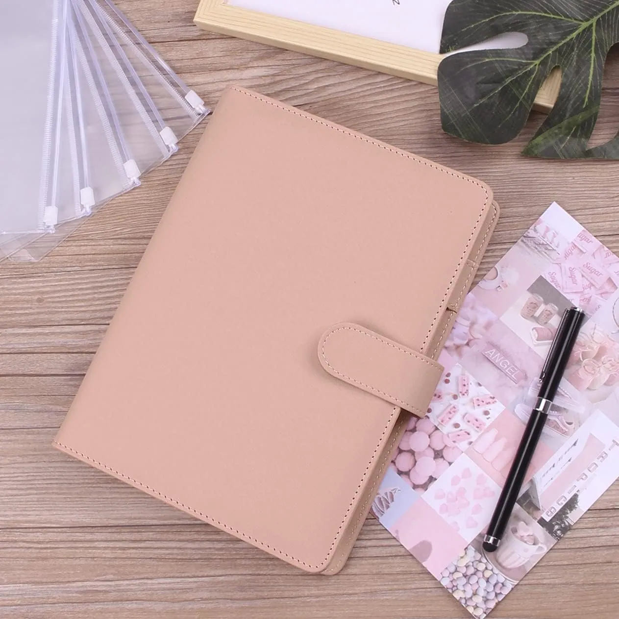 Money Saving Binder, Savings Challenges Book with for Cash Envelopes, 12pcs Zipper Envelopes A5 Budget Binder, Budget Planner for Managing Budgets and Saving Money (Pink-9.2IN)