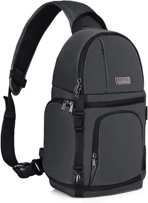 MOSISO Camera Sling Bag, DSLR/SLR/Mirrorless Camera Backpack Case Shockproof Photography Backpack with Tripod Holder & Removable Modular Inserts Compatible with Canon/Nikon/Sony/Fuji