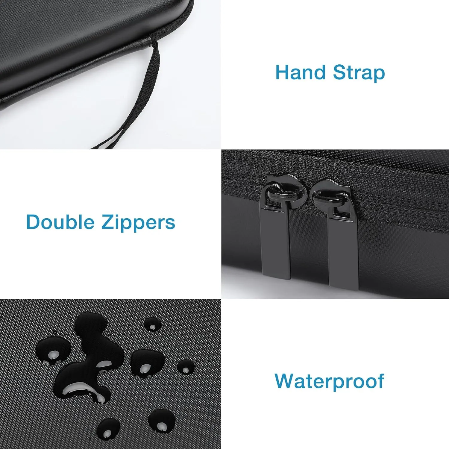 MOSISO Electronic Organizer Travel Case Compatible with MacBook Power Adapter, Compatible with Magic Mouse & Pencil, SD Card, USB Flash Disk with 4 Modular Insert & 2 Cable Tie & Snap Hook, Black