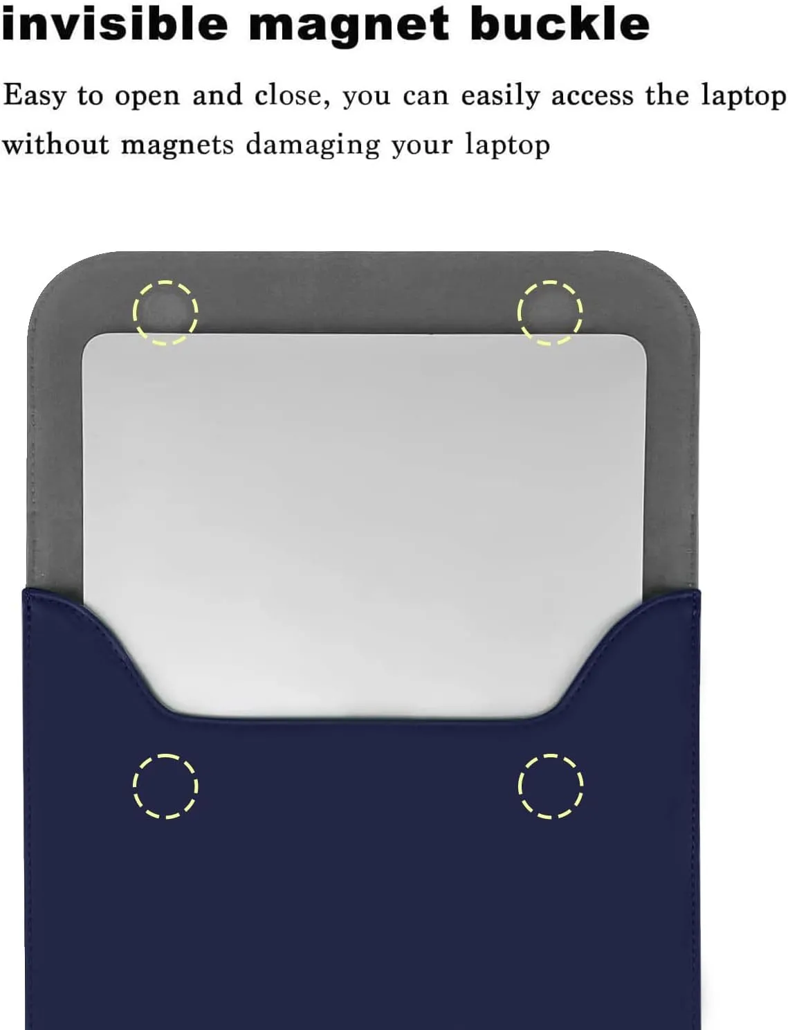 MOSISO Laptop Case 13 inch, 13 inch Laptop Sleeve Compatible with MacBook Air M4 M3 M2 M1 2025-2018 / Pro M2 M1 2025-2016, Faux Suede Leather Case with Small Bag, Navy Blue